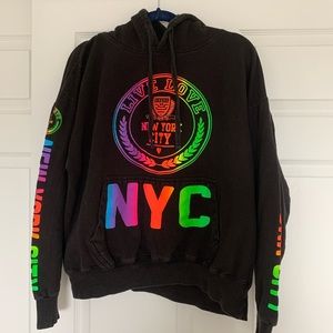 NYC black and rainbow sweatshirt